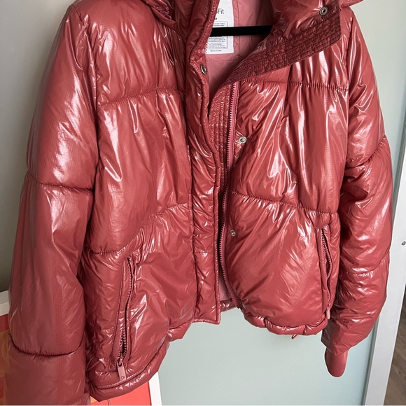 Burgundy puffer jacket, M - Picture 3 of 6